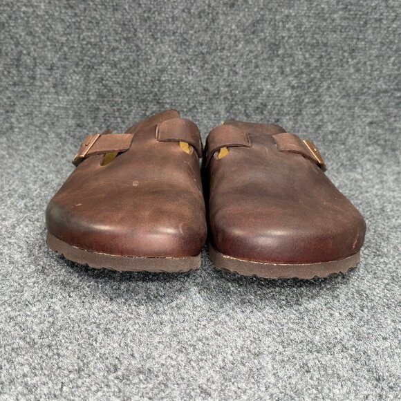Birkenstock Boston Clogs Men\'s Size 13 Habana Brown Oiled Leather Slip On Sandal main image 12